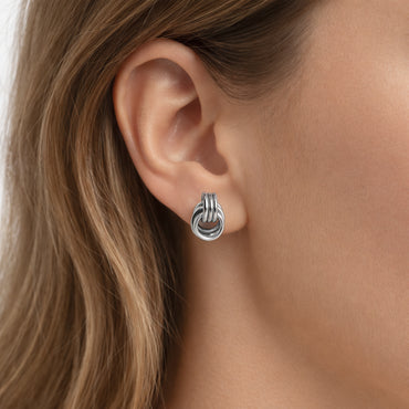 K&Co. Signature Jewellery Kiara Knot Earrings - SILVER