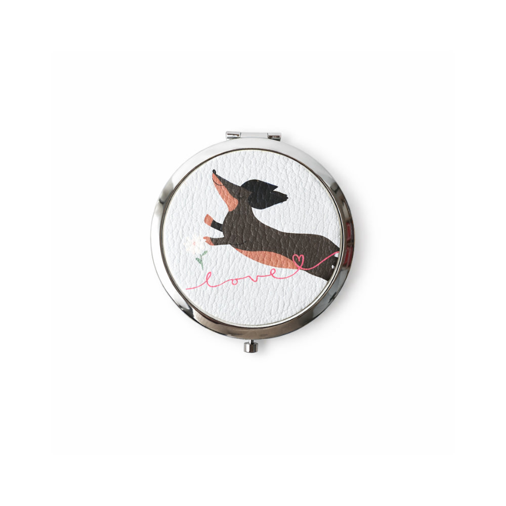 K&Co. Petal Series Pocket Mirror - HAPPY PUP