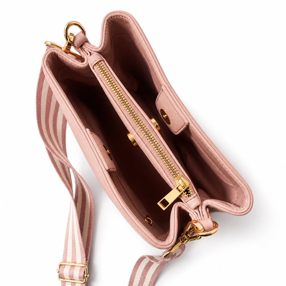 K&Co. Signature Series Textured Strap Bucket Bag - PINK