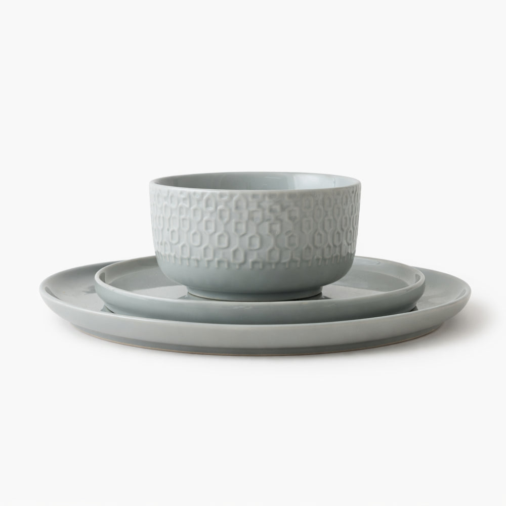 K&Co. Versaille Dinner Set 12pc - GREY