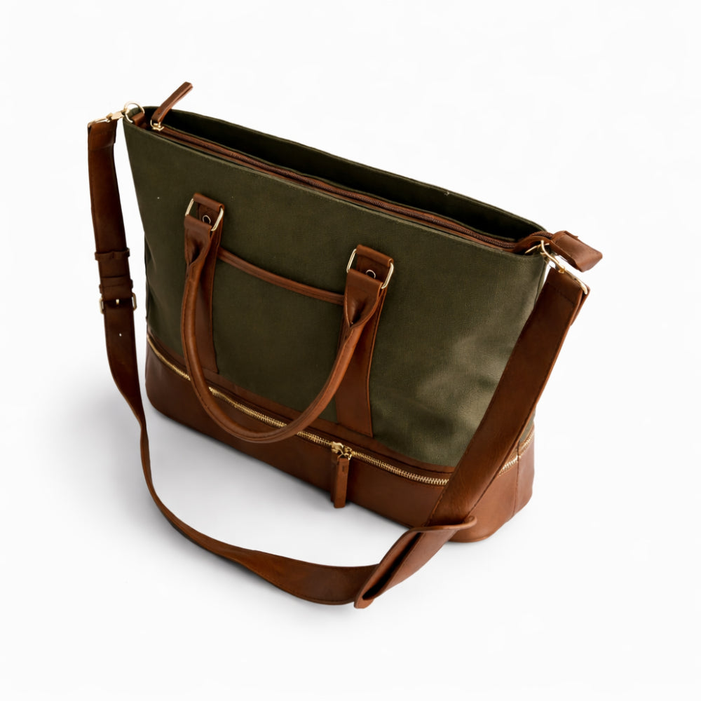 K&Co. Journey Collection Travel Tote Bag - KHAKI