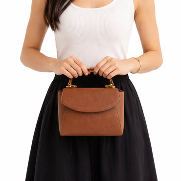 K&Co. Journey Collection Handle Side Bag - TAN