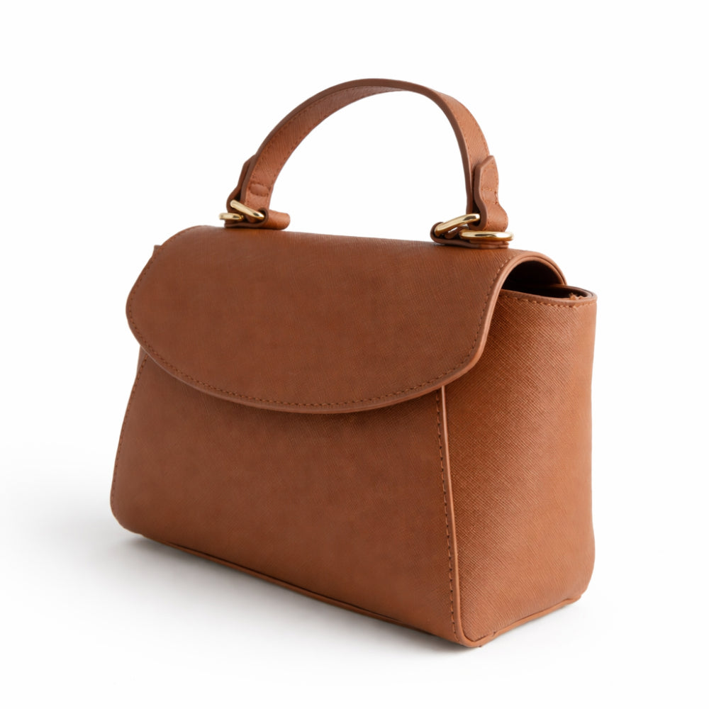 K&Co. Journey Collection Handle Side Bag - TAN
