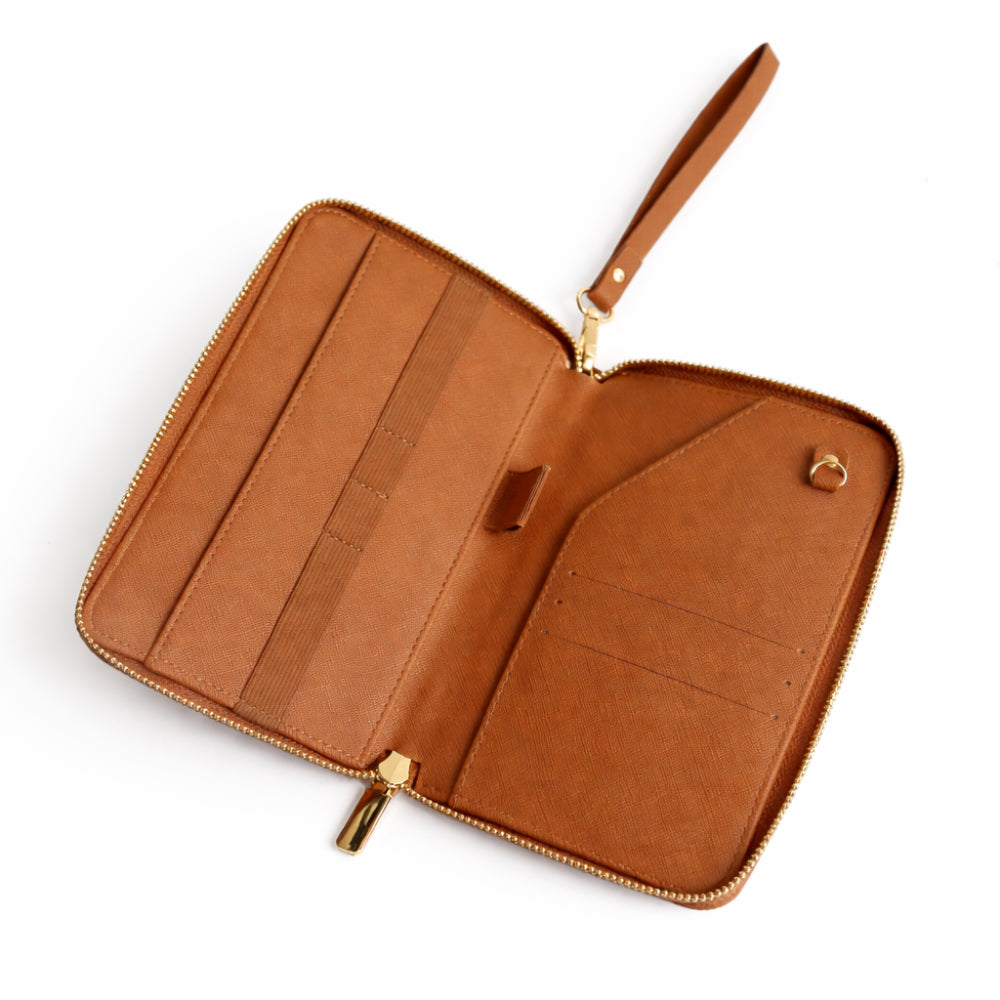 K&Co. Journey Collection Passport Wallet - TAN
