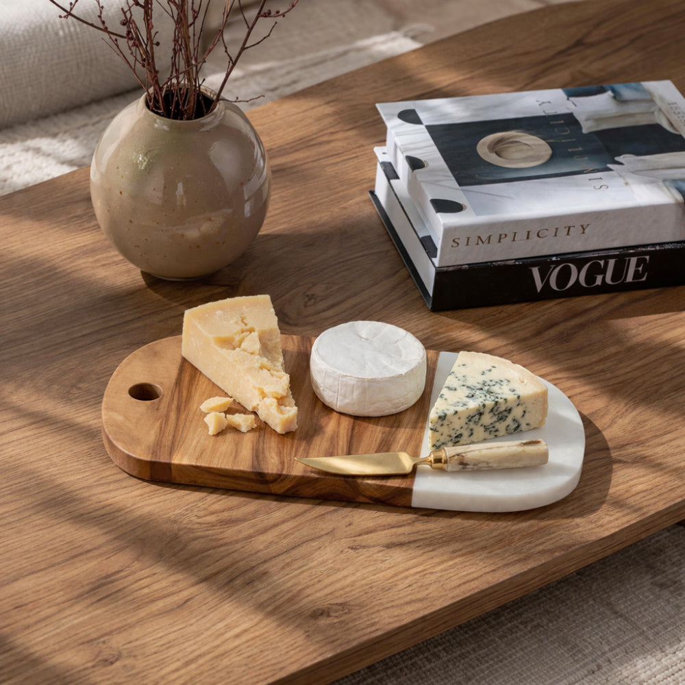 Lake House Collection Wood & Marble Rectangle Board - SMALL