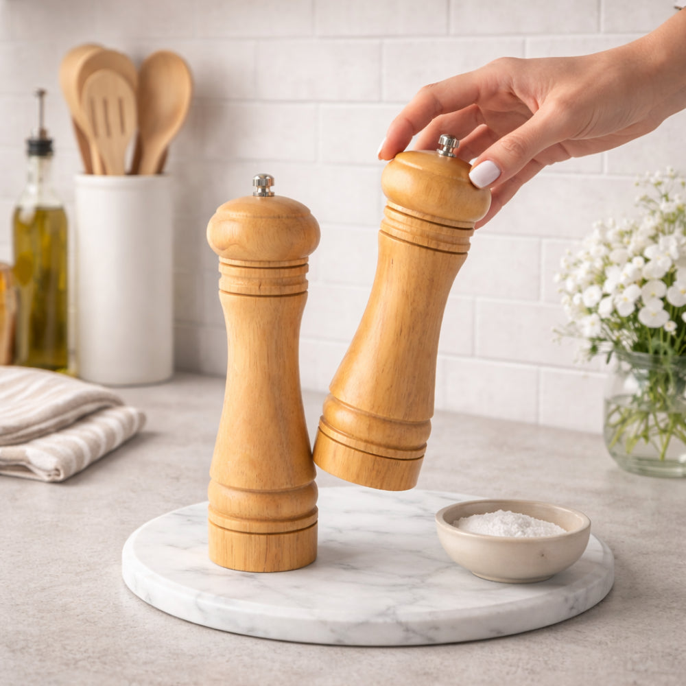 Lake House Collection Wooden Salt & Pepper Set