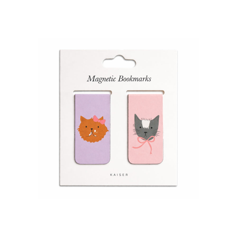 Kaiser Magnetic Bookmark 2pk - CAT FACES