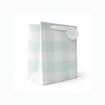 Small Gift Bag - GREEN GINGHAM