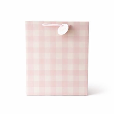 Large Gift Bag Set - BLUSH GINGHAM