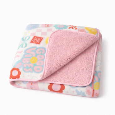 The Daisy Edit Plush Blanket - GOOD VIBES