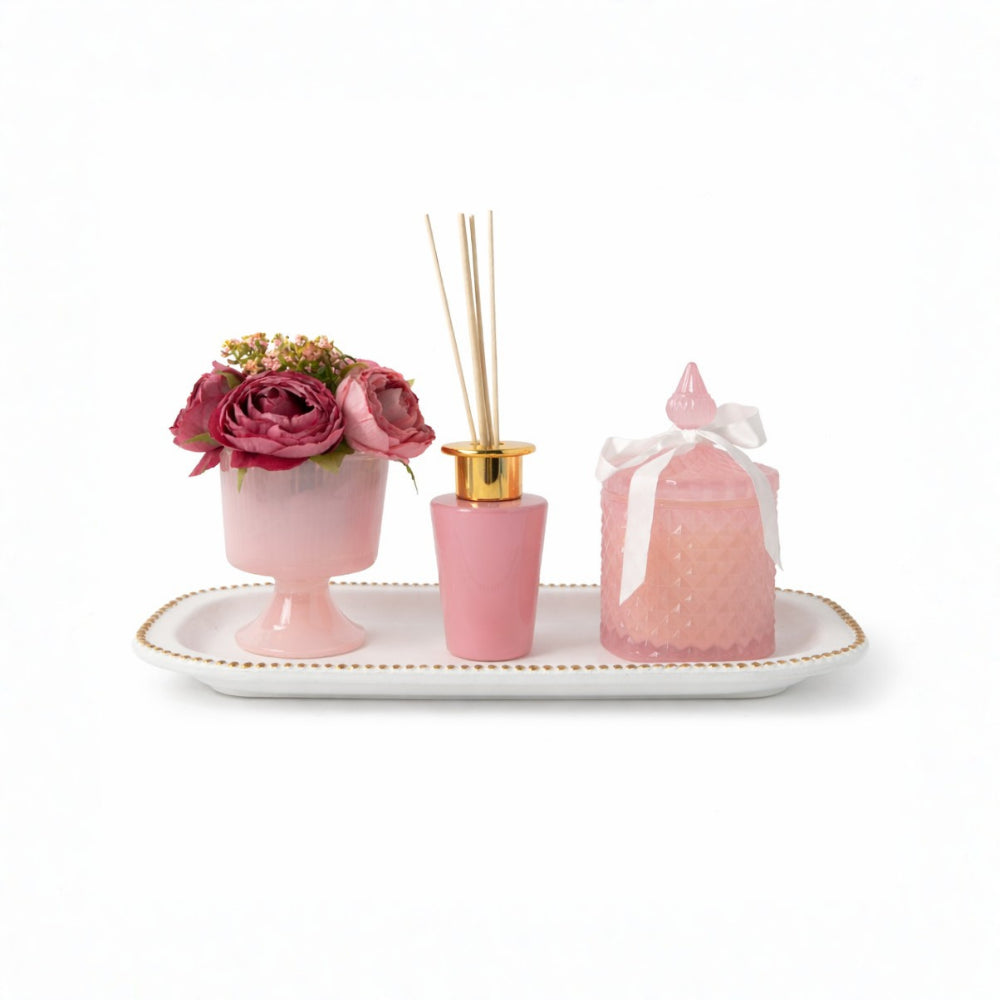 K&Co. Primrose Collection Floral Home Fragrance Set - PINK