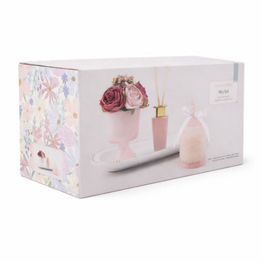 K&Co. Primrose Collection Floral Home Fragrance Set - PINK