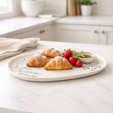 Lake House Collection Ceramic Etched Platter