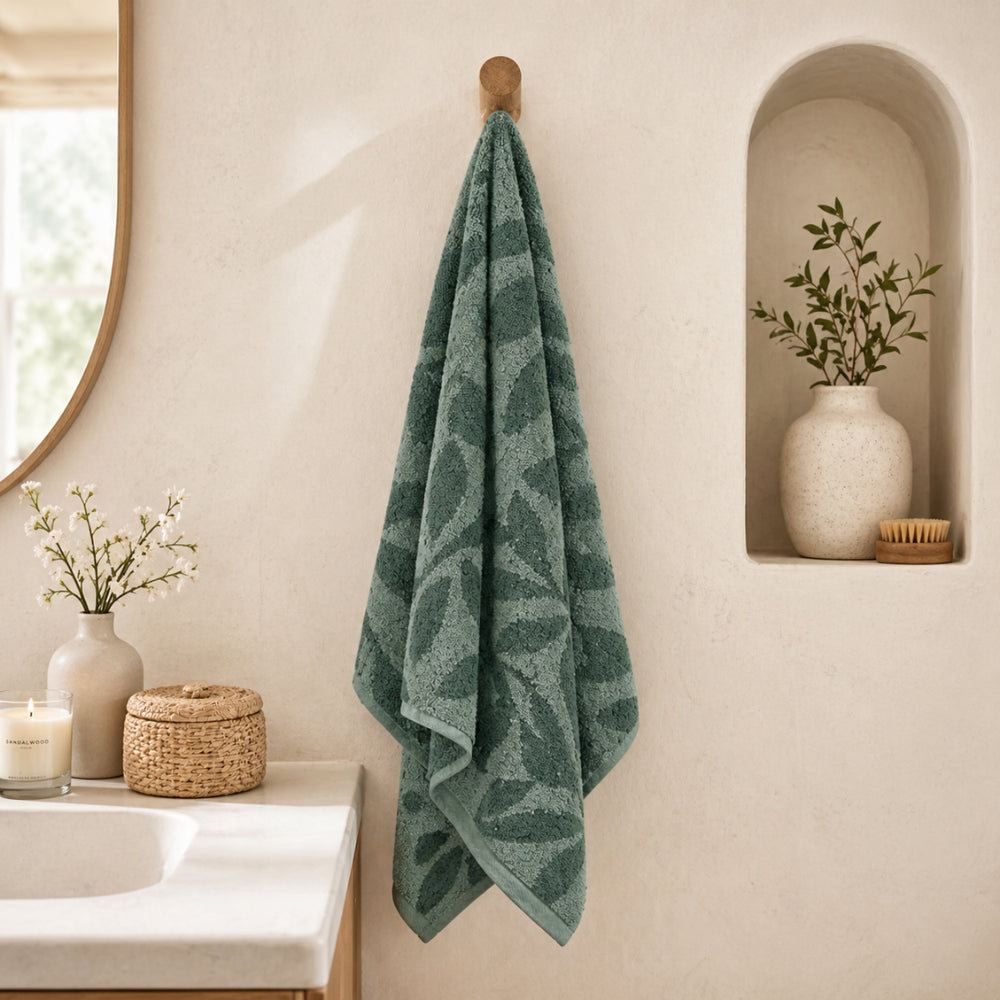 Evergreen Collection Jacquard Bath Sheet - SAGE