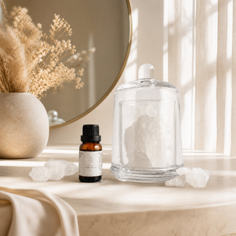Evergreen Collection Fragrance Stone and Oil Set - PEONY FLORAL