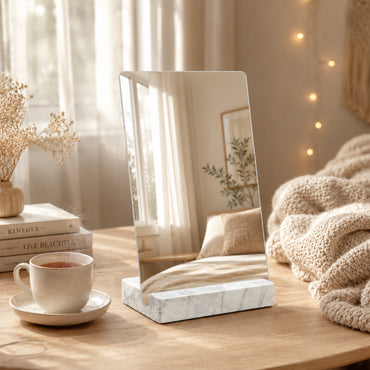 Evergreen Collection Marble Makeup Mirror