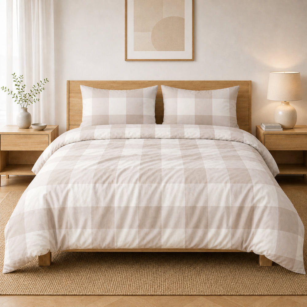 Evergreen Collection Quilt Cover Set - GINGHAM