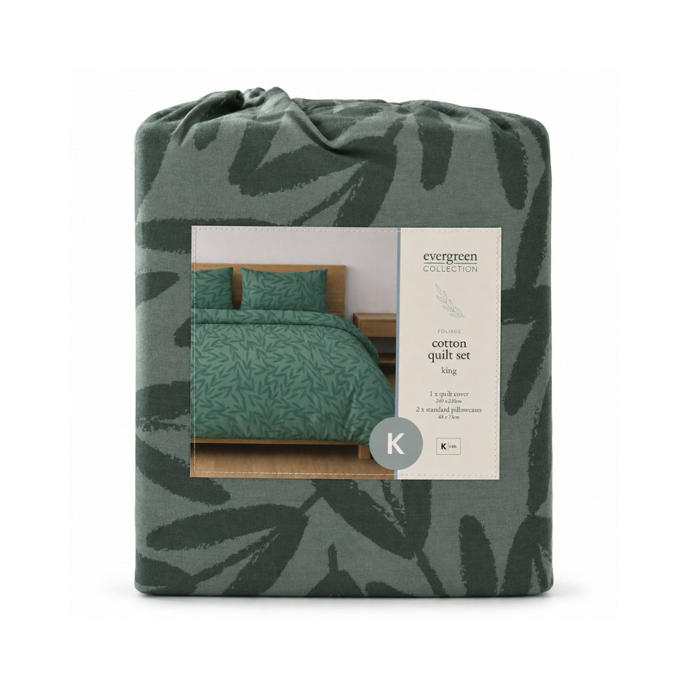 Evergreen Collection Quilt Cover Set - FOILAGE