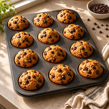 K&Co. Chef Series Muffin Tray 12 Cup - PINK