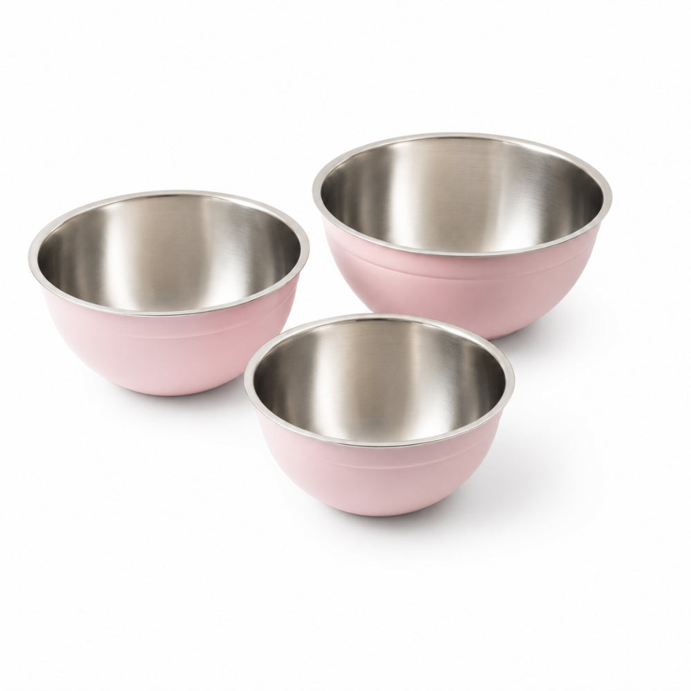 K&Co. Chef Series Mixing Bowls 3 Piece - PINK