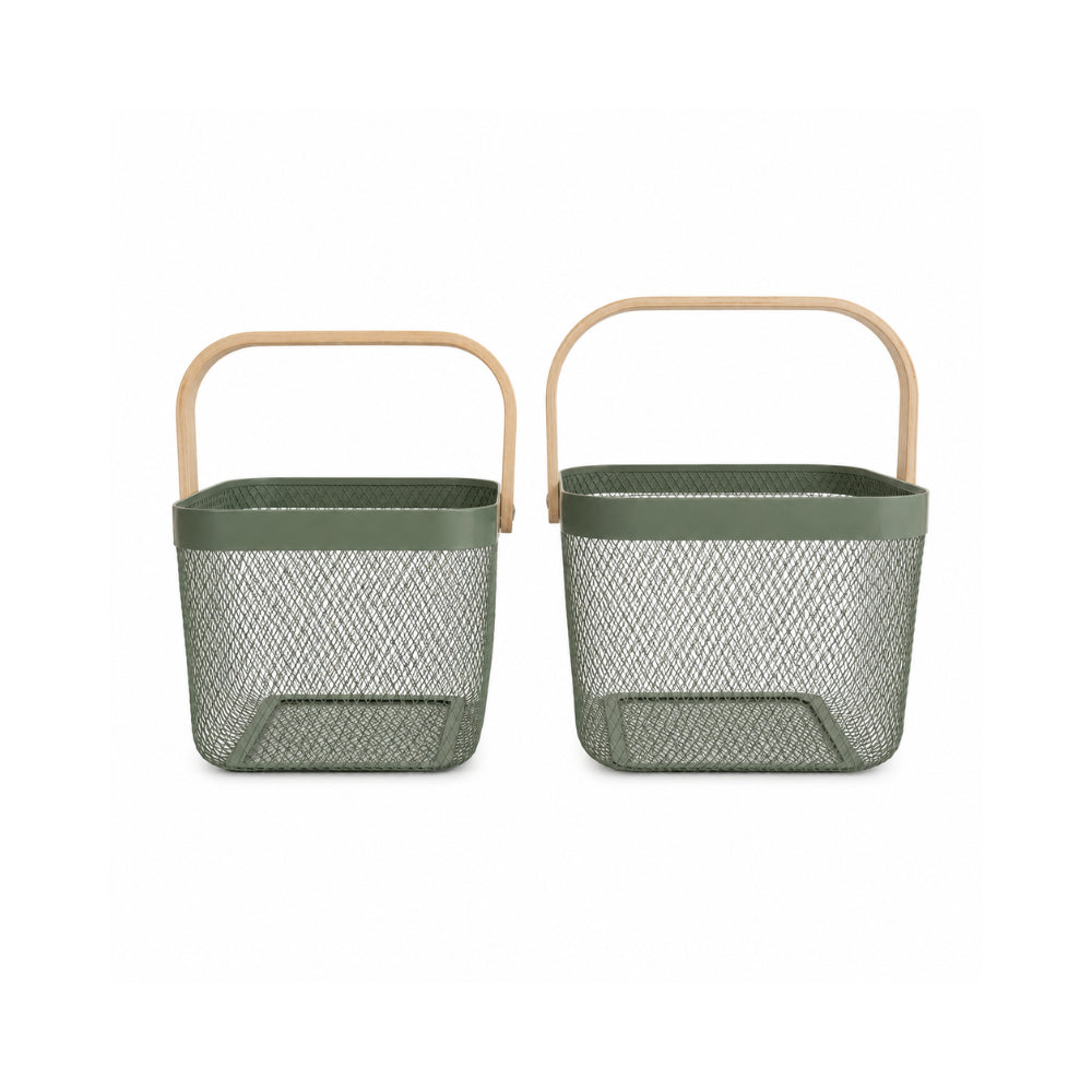 K&Co. Kitchen Storage Mesh Basket Small - SAGE
