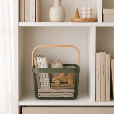 K&Co. Kitchen Storage Mesh Basket Medium - SAGE