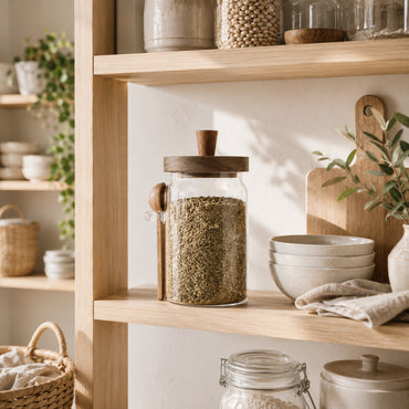 K&Co. Kitchen Storage Glass Canister with Spoon 850ml