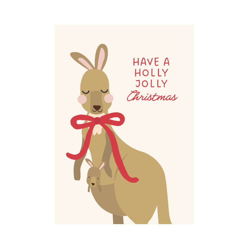 Christmas Greeting Card - JOLLY KANGAROO