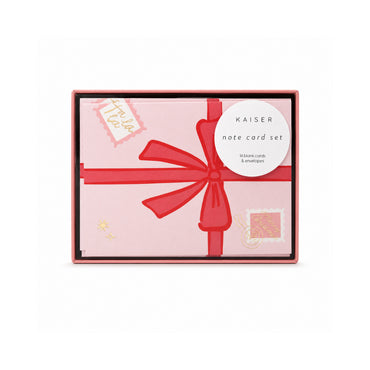 Christmas Notecard Set - PINK PRESENT