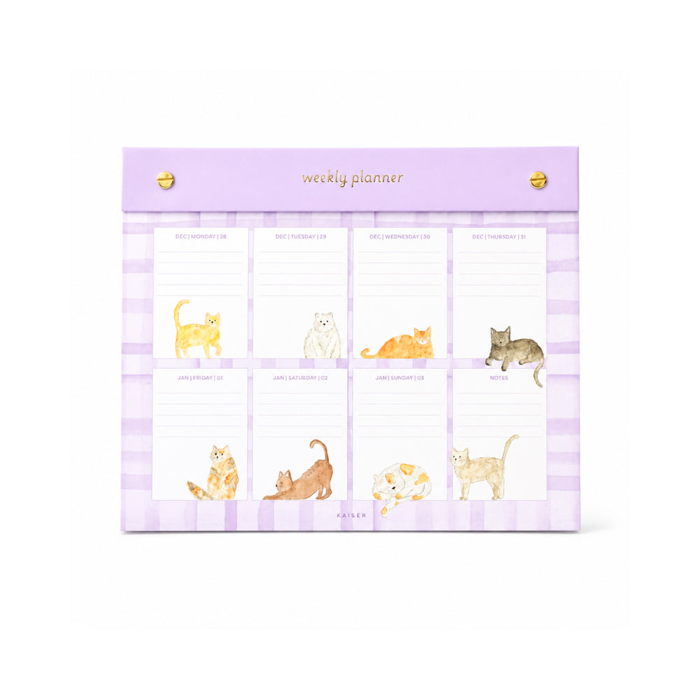 2027 Medium Weekly Desk Planner- MEOW