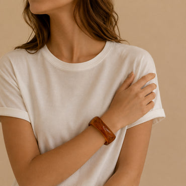 K&Co. Sunset Spritz Series Resin Bangle - BROWN