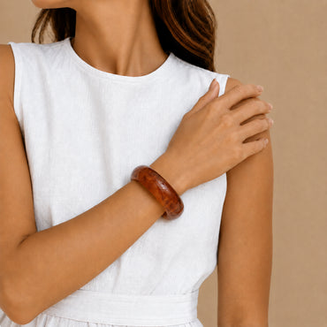 K&Co. Sunset Spritz Series Resin Bangle - AMBER