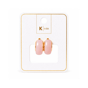 K&Co. Sunset Spritz Series Resin Earrings - ROSE QUARTZ