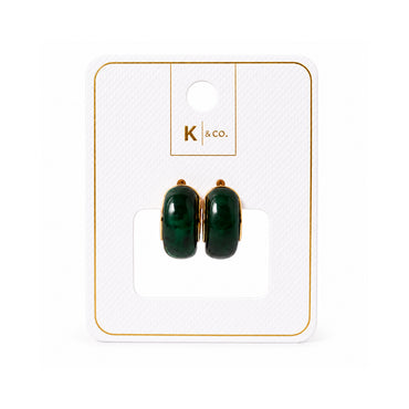 K&Co. Sunset Spritz Series Resin Earrings - EMERALD