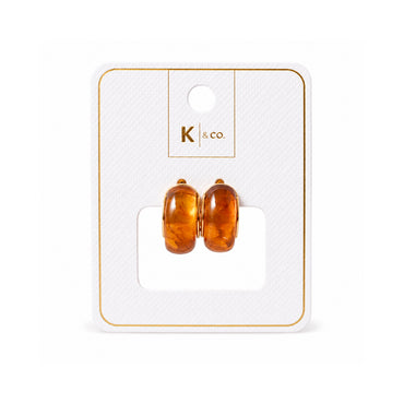 K&Co. Sunset Spritz Series Resin Earrings - AMBER