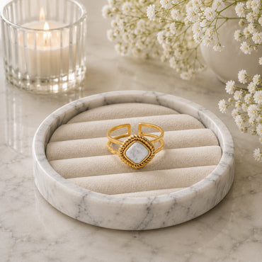 K&Co. Sunset Spritz Series Stone Ring - PEARL
