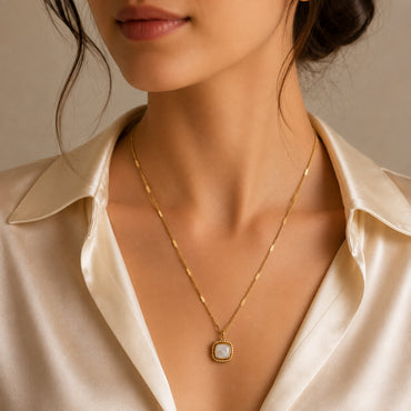 K&Co. Sunset Spritz Series Stone Necklace - PEARL