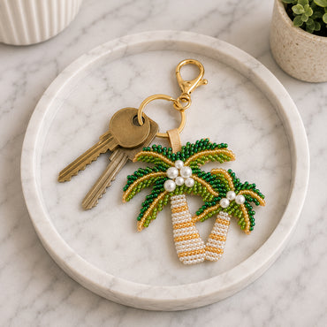 K&Co. Sunset Spritz Series Bead Keyring - PALM TREE