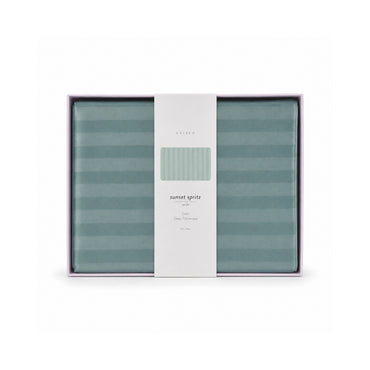 K&Co. Sunset Spritz Series Satin Pillow Case - SAGE STRIPE