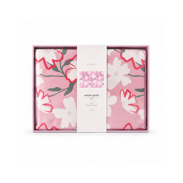 K&Co. Sunset Spritz Series Satin Pillow Case - PINK FLOWER