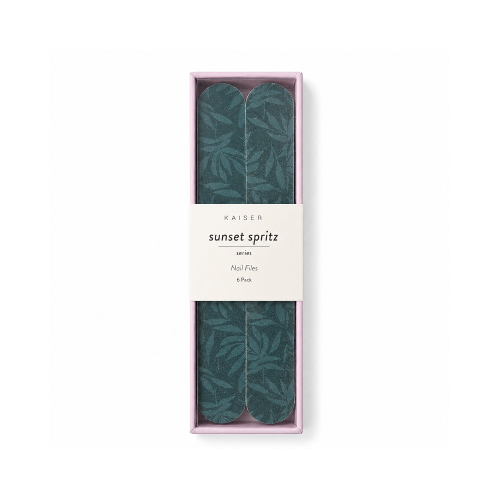 K&Co. Sunset Spritz Series Printed Nail Files 6pk - FERN