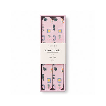 K&Co. Sunset Spritz Series Printed Nail Files 6pk - VACATION