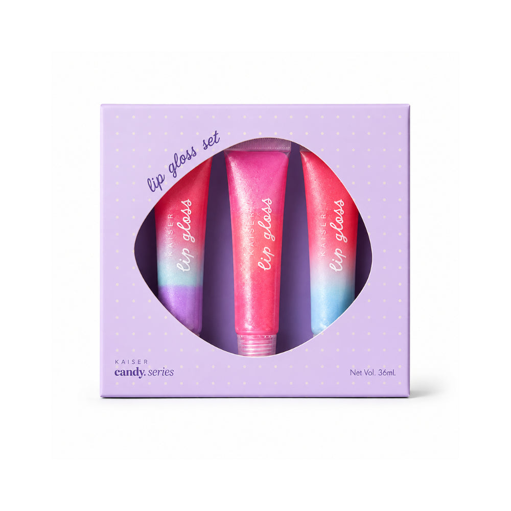 Candy Series Tri-coloured Lip Gloss 3 Pack