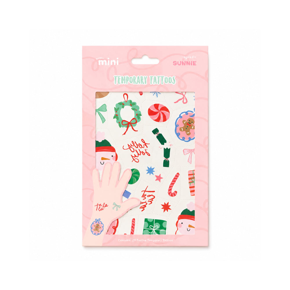 Sunnie Series Christmas Temporary Tattoos - HOLLY JOLLY