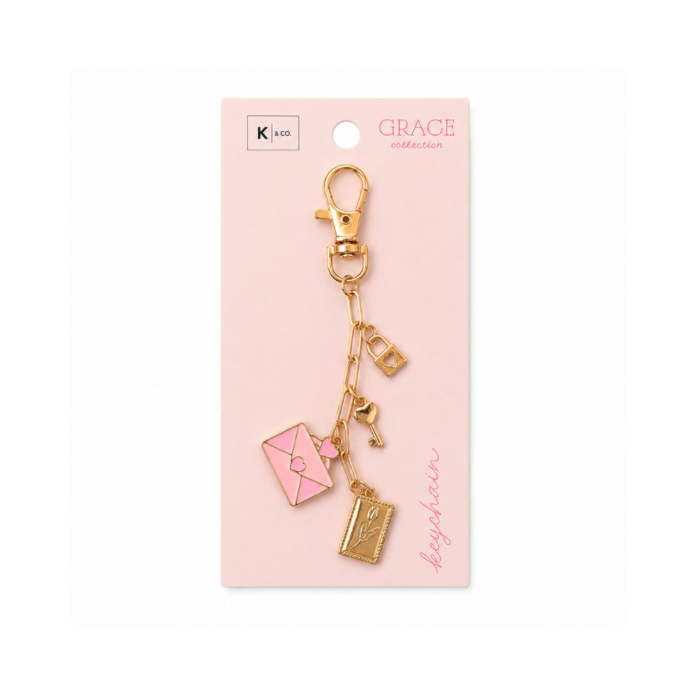 Grace Collection Metal Keychain - FLOWER PORTRAIT