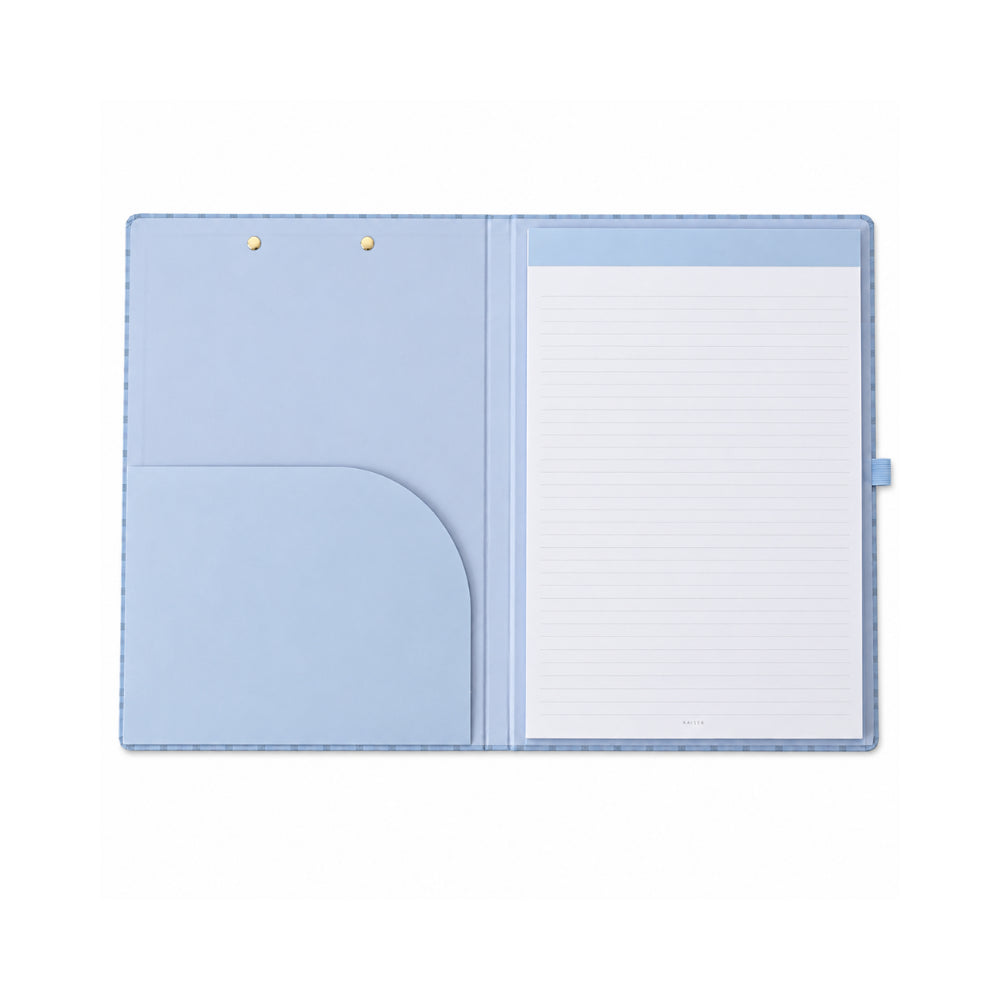 Grace Collection Clipboard Folio - BLUE CHECK