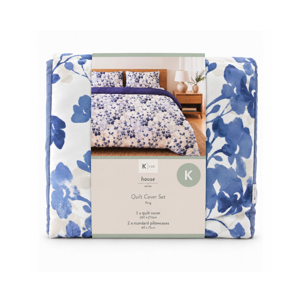 K&Co. House Series Cotton Quilt Cover Set King - VIVIENNE