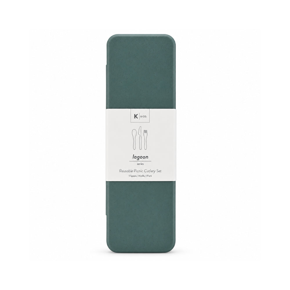 K&Co. Lagoon Series Bamboo Cutlery - DEEP SAGE