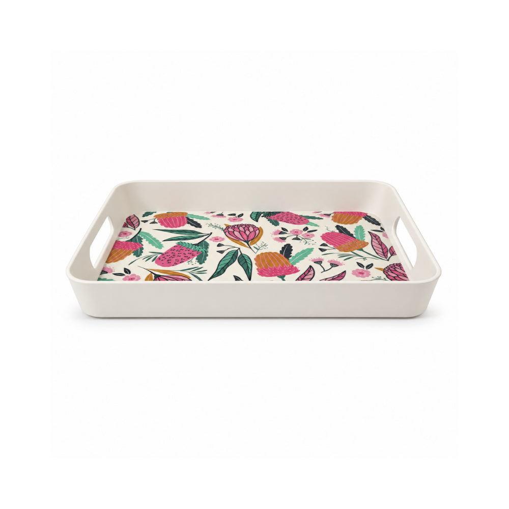 K&Co. Lagoon Series Bamboo Serving Tray 13 Inch - BANKSIA BUDS