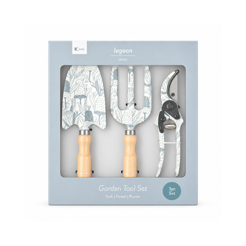 K&Co. Lagoon Series Garden Tool Set 3 Piece - FLOWERING NATIVES